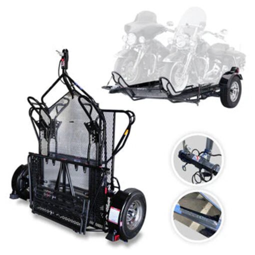 Dual Ride-Up SRL Folding Motorcycle Trailer