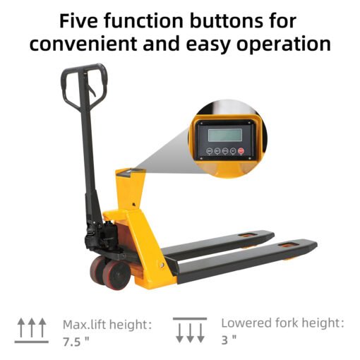 Scale Pallet Jack 4400 lbs Cap. 45*27'' - Image 6