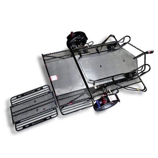 Dual Ride-Up SRL Folding Motorcycle Trailer - Image 3