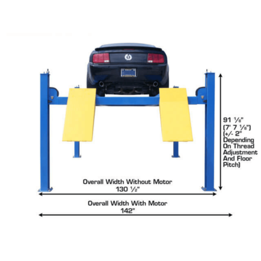 Atlas 414A 14,000 lb Commercial Grade 4-Post Alignment Lift - Image 4