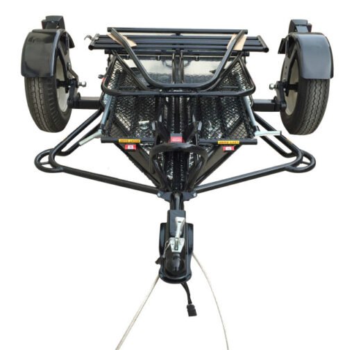 Alpha Sport Single Ride-Up Folding Motorcycle Trailer - Image 6