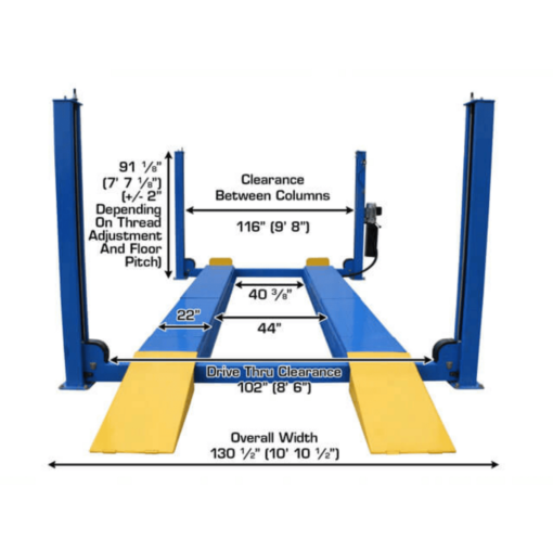 Atlas 414A 14,000 lb Commercial Grade 4-Post Alignment Lift - Image 8