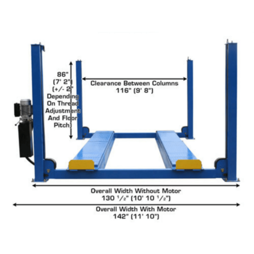 Atlas 414A 14,000 lb Commercial Grade 4-Post Alignment Lift - Image 9