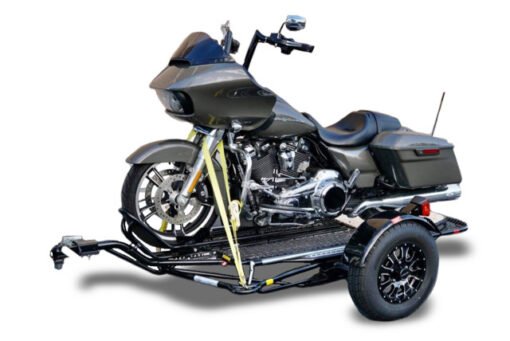 Alpha Sport Single Ride-Up Folding Motorcycle Trailer - Image 9