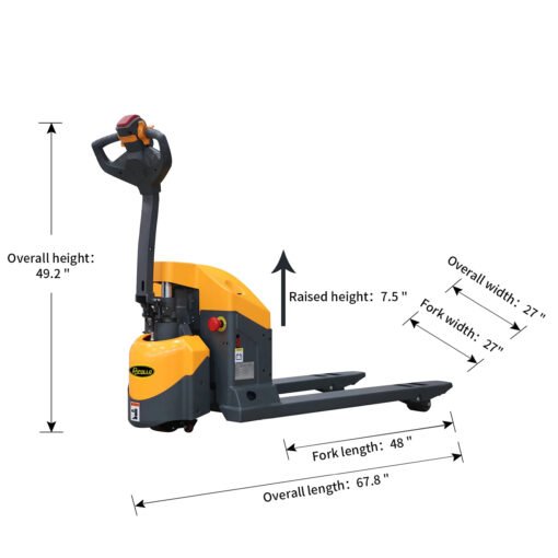 Full Electric Pallet Jack With Emergency Key Switch 4400lbs Cap. 48" x27" Local Pick-Up - Image 5